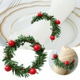 thumbnail image 1 of Christmas Decoration Red Fruit Needle Napkin Ring Hotel Home Napkin Buckle Wicker Table Mats Modern Dining Room Set round Table Mat Dining Room Table Set for 4 Dining Table round Set for 4, 1 of 3