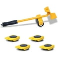 thumbnail image 1 of Move Meuble A Roulette, Furniture Moving Casters, Heavy Furniture Transport Mobile Tool, Max Load 200 Kg/440 Lbs Per (Yellow), 1 of 5