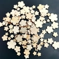 thumbnail image 4 of Aihimol 50 Pcs Wooden Blank Kids Doodle DIY Wooden Flower Decals Crafts Wedding Home Decor Holiday Decor, 4 of 8