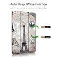 thumbnail image 3 of Allytech iPad 10.2 Case with Pencil Holder, iPad 8th 7th Generation Case Cover, Ultra Slim Folding Stand Smart Shell Auto Sleep Wake Shockproof TPU Back Cover for Apple iPad 10.2, Eiffel Tower, 3 of 7