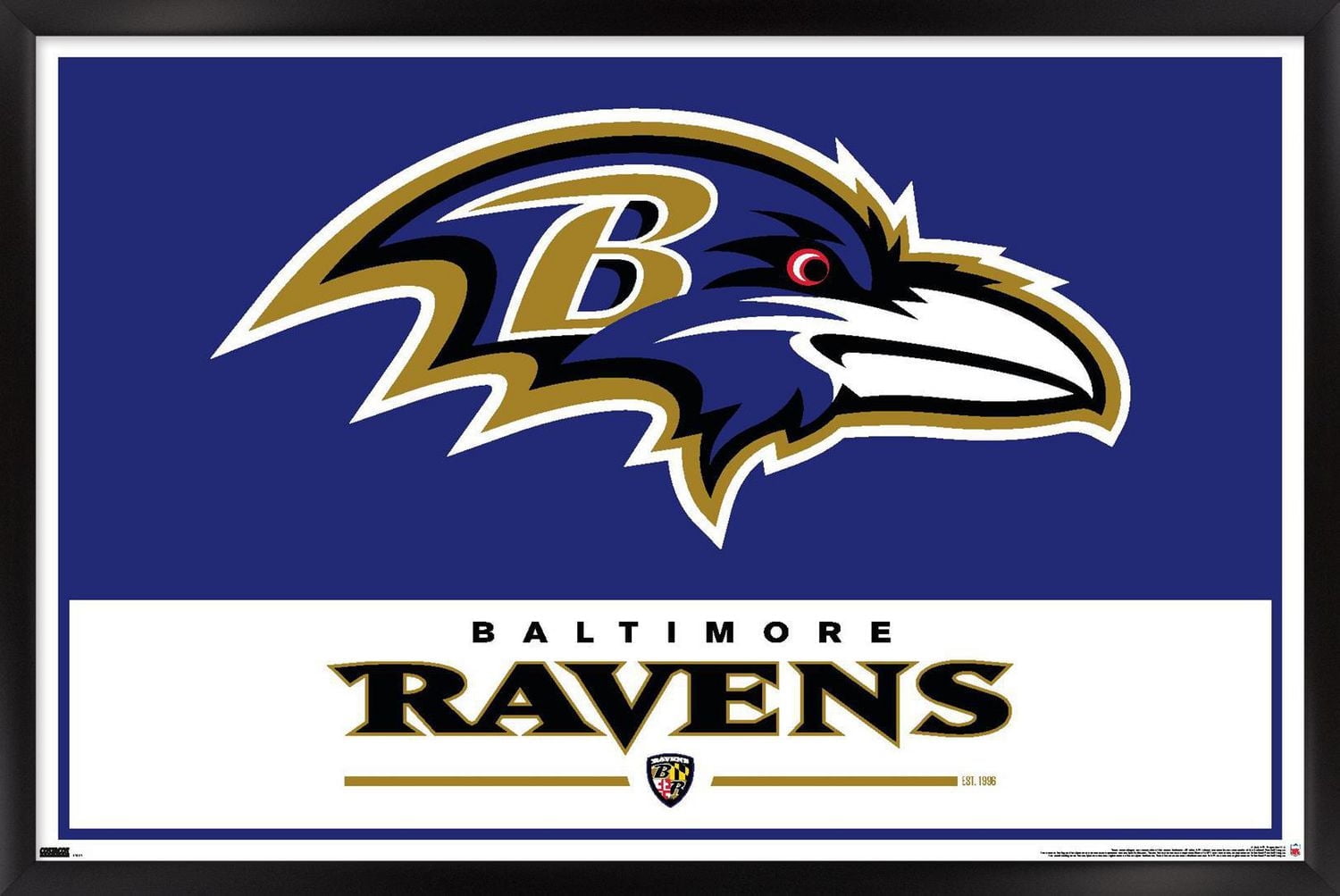 NFL Baltimore Ravens - Logo 21 Wall Poster, 22.375" x 34" Framed