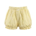 thumbnail image 4 of Toddler Girls' Shorts Ruffle Elastic Plaid Shorts Ruffled Bow Cute Loose Play Shorts for Big Kids Summer Casual Shorts with Pockets 3-12 Years, 4 of 4