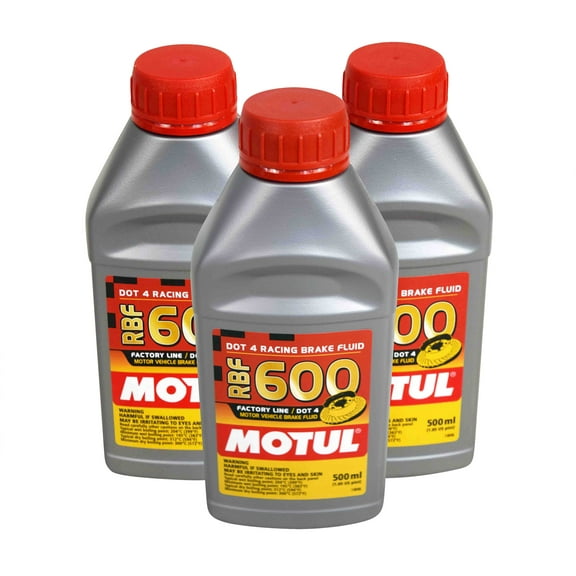 Motul 100949 600 Dot-4 100% Synthetic Racing Brake Fluid Brake Fluid 500ml 3 pck