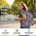 thumbnail image 6 of SEANATIVE Children's Backpack Stylish School Bag Book Bag with Laptop Compartment, Front Pocket & Side Pockets, for Kindergarten Elementary Middle School, Stars and Stripes Pattern, 6 of 7