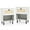 White-2 sets, variant on Demi Bonn Boho Rattan Nightstand, Drawer & Open Shelf, Metal Legs & Oak Wood Grain, Brown