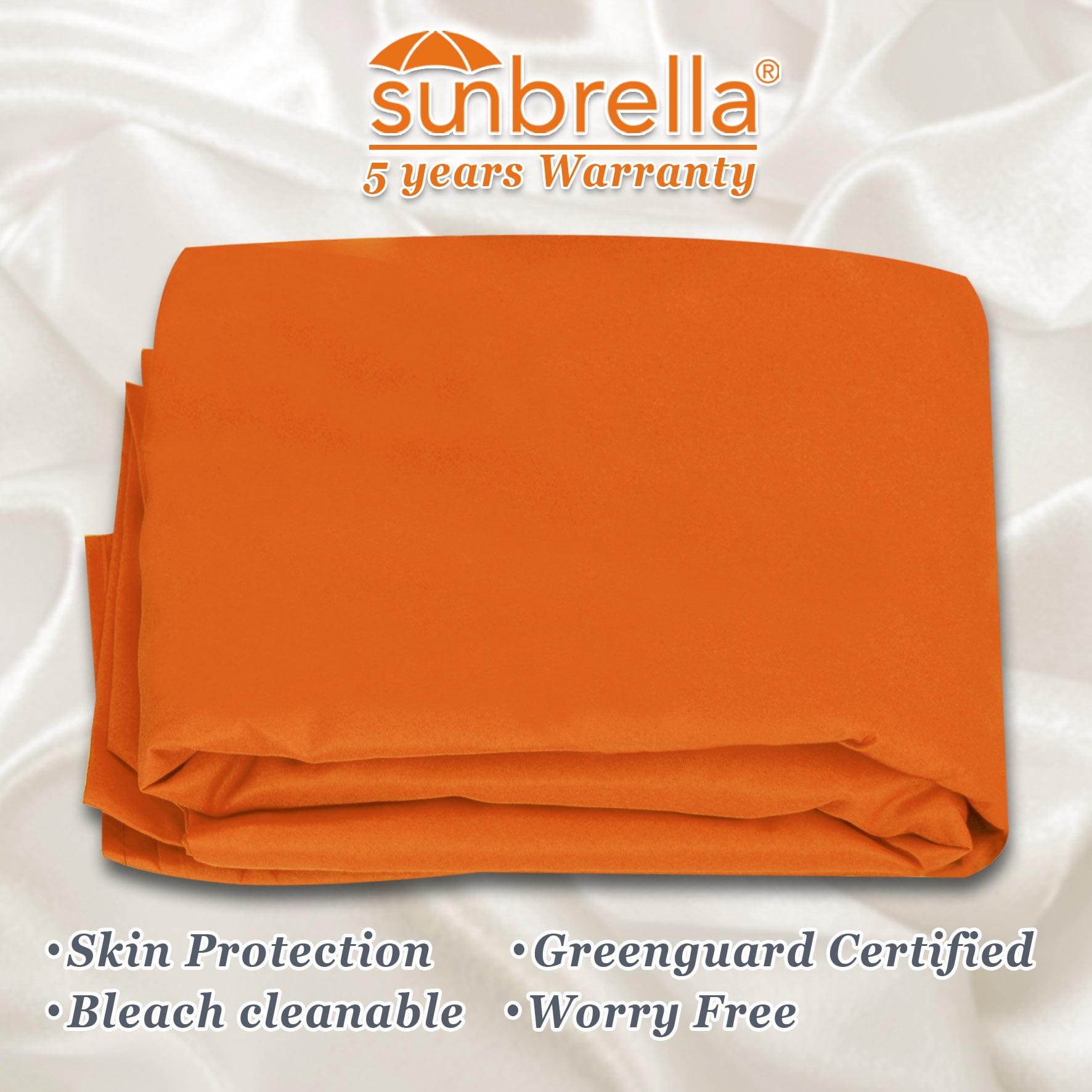 Sunny Outdoor Replacement Canopy Cover for 10x10ft 8 Ribs Rome Cantilever Patio Umbrella Parasol Top Sunbrella Cover