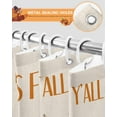 thumbnail image 4 of Fall Thanksgiving Shower Curtain Set ，Waterproof Fabric Shower Curtains Cute Squirrel Nut Pumpkin Linen Texture Shower Curtains for Bathroom,Bathroom Decor 48"x72", 4 of 7