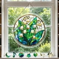 thumbnail image 3 of Crysta Floral Lily of the Valley Puzzle Suncatcher, Faux Stained Glass Window Ornament, DIY Activity and Elegant Nature Home Decor Gift for Mom Friends Besties, 3 of 6