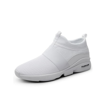 

Crocowalk Mens Sneakers Fitness Workout Athletic Shoes Sports Running Womens Trainers Gym Non-Slip Slip On White 11