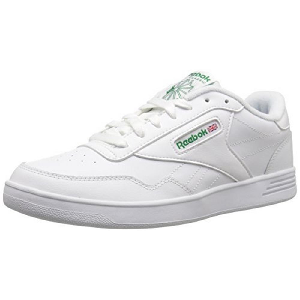 Reebok Reebok male REEBOK CLUB MEMT WIDE 4E, USWHITE/GLEN GREEN, 11.