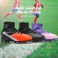 thumbnail image 2 of Dream Pairs Kids Boys Girls Fashion Comfort Soccer Trainers Cleats Shoes Sport Football Shoes HZ19002K PURPLE/PINK Size 3, 2 of 5