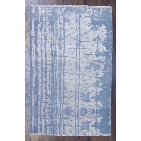 Wahi Rugs Hand Knotted Transitional Abstract Design 4'0"x6'0" -w11343