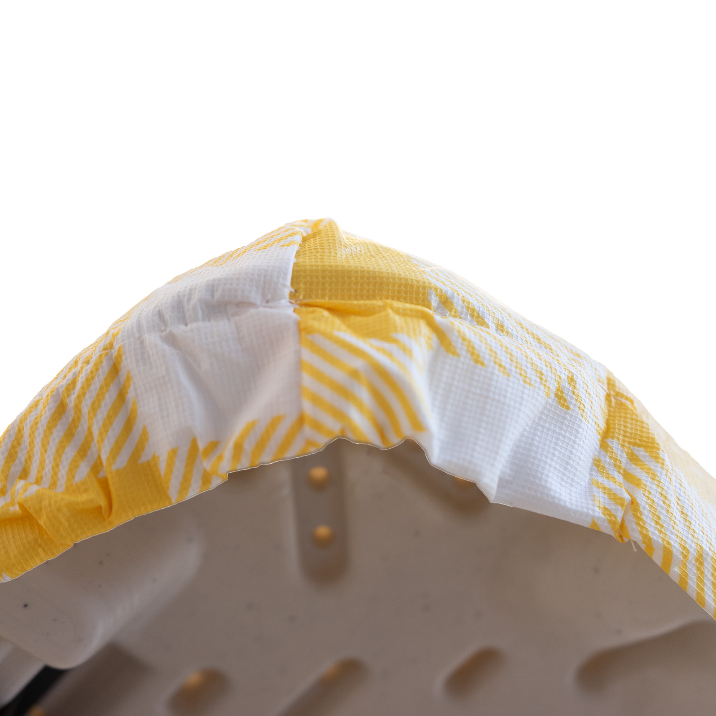 Waverly Inspirations Rectangular Elastic Fitted Table Cover Waterproof Vinyl Tablecloth With Flannel Backing, 6Ft Table, 72" x 30", Gingham Yellow, 8 PK