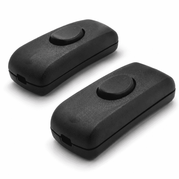Inline Cord Switch On/Off in Line Cord Appliance Button Switches (2 Pack)