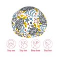 thumbnail image 5 of KLL Sea Turtle Pattern Shower Cap & Bath Cap for Women,Reversible Oversized Waterproof Shower Caps for all Hair Lengths,Elastic Reusable Bathing Hair Cap, 5 of 6