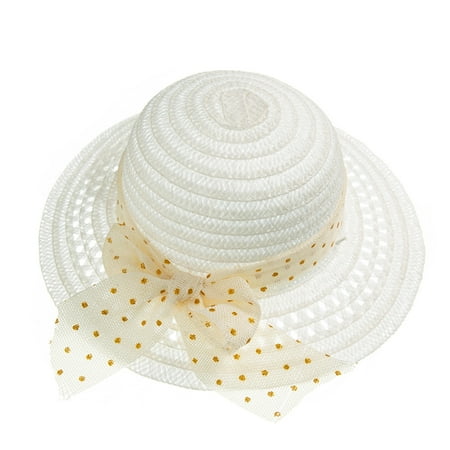 

Relanfenk Baby Hats Boys Girl Outdoor Sunscreen Cap Bow Leopard Print Sun Straws Hat