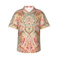 thumbnail image 2 of Yiaed Indian Paisley 1 Print Hawaiian Shirt for Men Short Sleeve Button Down Shirts Beach Shirts for Men-Large, 2 of 5