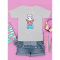 thumbnail image 3 of Cute Bunny Deer Cat Stack T-Shirt Juniors -Image by Shutterstock,  x-Small, 3 of 4