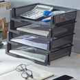 thumbnail image 6 of Stacking Document Tray Stackable Paper Letter Tray Desk Organizers Vertical Horizontal File Letter Tray Mail Baskets, 6 of 8