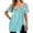 1-Light Blue, variant on Kayannuo Womens Blouses Short Sleeve T Shirts for Women Valentine's Day Fashion Womens Casual Printed Square Neck Short Sleeve Buttons Tops Loose Blouses