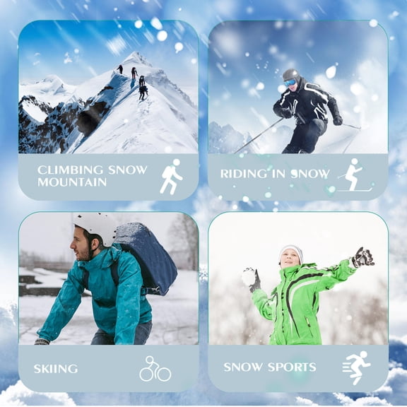 FOMIYES Heated Black Knit Gloves, Warm and Comfortable, Practical Design, 1 Pair for Winter Outdoor Use