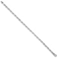 thumbnail image 3 of 14K Solid White Gold 3.5mm Link Chain Bracelet, 3 of 5