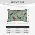 thumbnail image 3 of Plush Throw Pillow Covers, Wine Glass Printing Pillow Cases with Invisible Zipper, Breathable Microfiber Pillow Cases Standard Size for Sleeping Bedroom Sofa Living Room 16x24, 3 of 5