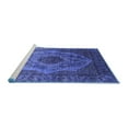 thumbnail image 2 of Ahgly Company Machine Washable Indoor Rectangle Oriental Blue Industrial Area Rugs, 4' x 6', 2 of 4
