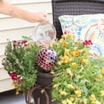 thumbnail image 6 of Sunnydaze Magenta Medley Round Mosaic Glass Plant Watering Bulb with Clay Watering Spike, 6 of 9