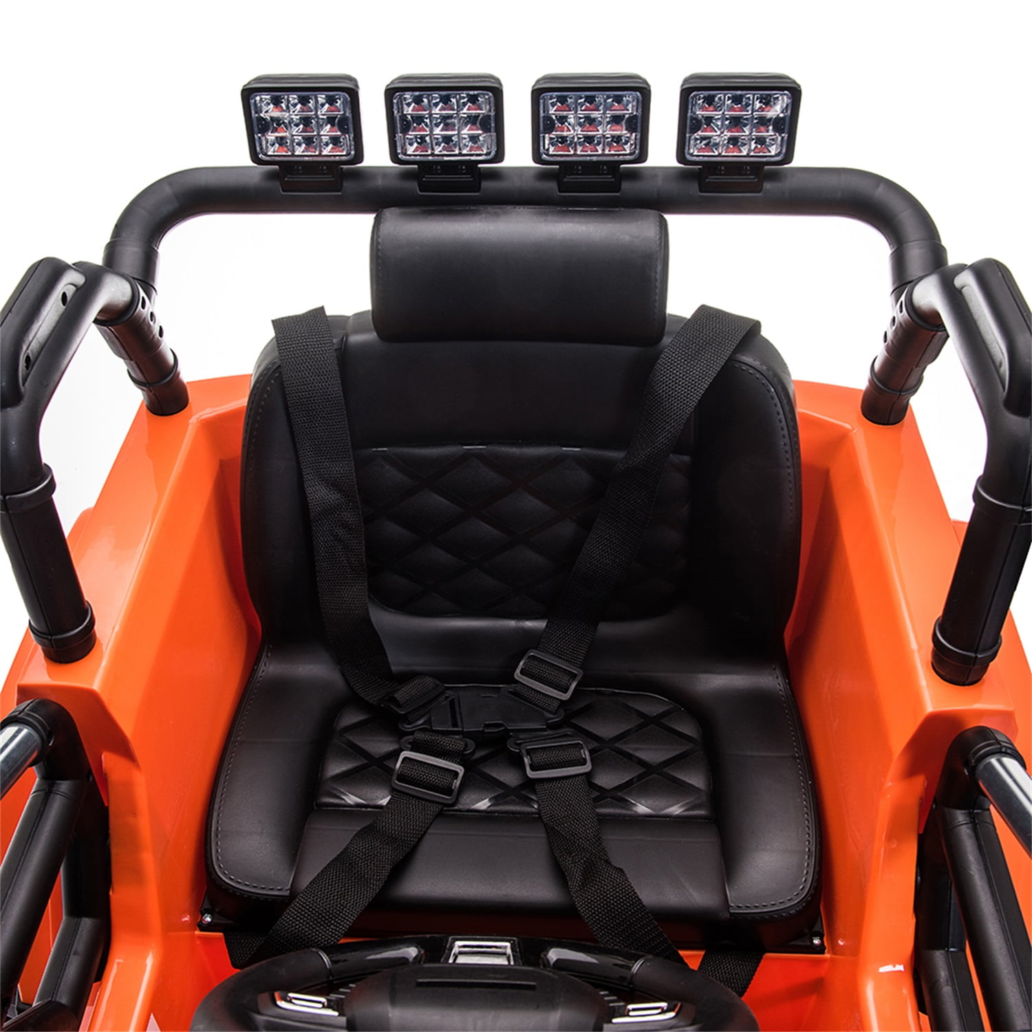 CIPACHO 12V Kids Ride On Car, 3 Speeds Battery Powered Jeep Truck with Remote Control for Girls Boys, Indoors and Outdoors, Orange