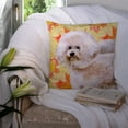 thumbnail image 3 of Carolines Treasures BB9966PW1414 Bichon Frise 2 Fall Fabric Decorative Pillow 14Hx14W multicolor, 3 of 4
