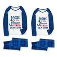 thumbnail image 6 of iHapHap Family Matching Christmas Pajamas Cotton Blend Long Sleeve Blue Plaid Sleep Set, 5-6Y-Kid, 6 of 6