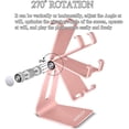 thumbnail image 3 of Cell Phone Stand Holder Aluminum Phone Dock Cradle, Adjustable Desktop Stand Compatible with Samsung Galaxy iPhone X Xr Xs max, ipad Mini, Nintendo Switch, All Smart Phone (Rose Gold), 3 of 6