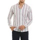 thumbnail image 1 of Camisa Casual Para Caballero Cómoda A Rayas Porto Blanco, 1 of 8