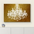 thumbnail image 3 of wall26 Canvas Print Wall Art White Chandelier Silhouette on Glitter Background Decorative Lights Digital Art Modern Art Chic Relax/Calm Multicolor for Living Room, Bedroom, Office - 16"x24", 3 of 5