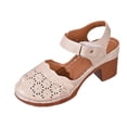 thumbnail image 2 of Purcolt Women's Vintage Mary Janes Comfortable Closed Toe Adjustable Ankle Strap Mid Buckle Heels Dress Pumps for Club Party Evening, 2 of 9