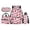 Strawberry Print, variant on KUIFORTI Purple Horse Backpack and Lunchbox Set 4Pcs Fashion Girls School Bag with Pencil Pouch Water Bottle Sleeve for Teens Elementary Middle School Daily Use