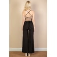 thumbnail image 5 of Ribbed Backless Jumpsuit with Cowl Neck and Split Wide Legs, 5 of 10
