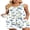 Blueberry-white, variant on DreamFish Women's Summer Sleeveless Tank and Shorts Pajama Set with Pockets