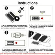 Onemayship Portable Solar Power Bank Mobile Phone Charger Panel Waterproof Camping
