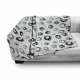 thumbnail image 3 of Geometric Circle Soft Flannel Fleece Throw Blanket, Abstract Various Round Pattern with Reflections in Minimalist Design, Cozy Plush for Indoor and Outdoor Use, 50" x 60", Black White, by Ambesonne, 3 of 6