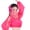 Rose Red, variant on BellyLady Belly Dance Tribal Face Veil With Beads, Halloween Costume Accessory-Yellow