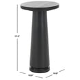thumbnail image 3 of Safavieh Couture Valentia Modern Marble and Manufactured Wood Round End Table, Black, 3 of 10