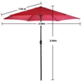 thumbnail image 4 of Sombrilla de Sol Jardín Eke Life Home con Manivela 2.7m EKE Life Home  Patio Umbrella, 4 of 9