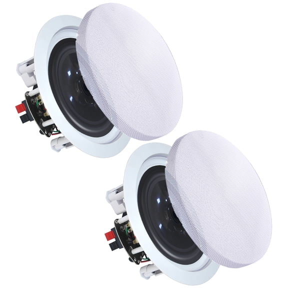 Vaiyer Pair of 5.25 Inch 8 Ohm 175 Watts Speakers, Flush Mount in-Wall in-Ceiling 2-Way Mid Bass Woofer Speakers with 80Hz–20kHz Frequency Perfect for Home, Office, Kitchen, Living Room
