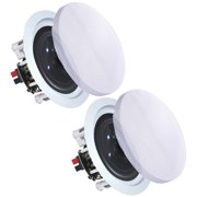 Vaiyer Pair of 5.25 Inch 8 Ohm 175 Watts Speakers, Flush Mount in-Wall in-Ceiling 2-Way Mid Bass Woofer Speakers with 80Hz–20kHz Frequency Perfect for Home, Office, Kitchen, Living Room