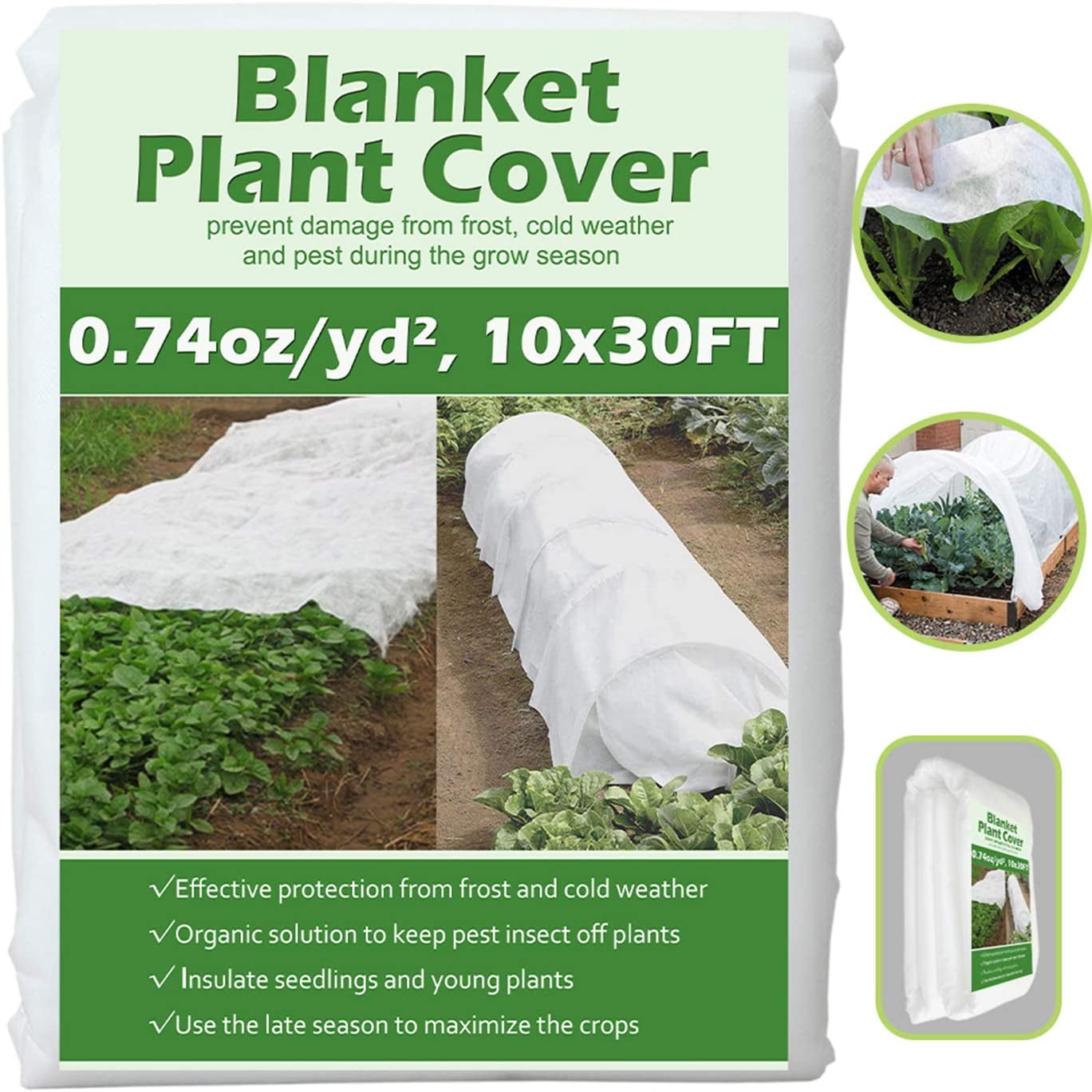 Plant Covers Freeze Protection 10 ft x 30 ft Floating Row