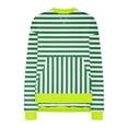 thumbnail image 5 of Npasoilc Hoodless Sweatshirts for Women Fall Trendy Long Puff Sleeve Round Neck Lightweight Pullover Blouse Tops with Pocket Striped Printed Color Block Casual Loose Hoodless Hoodies, 5 of 5