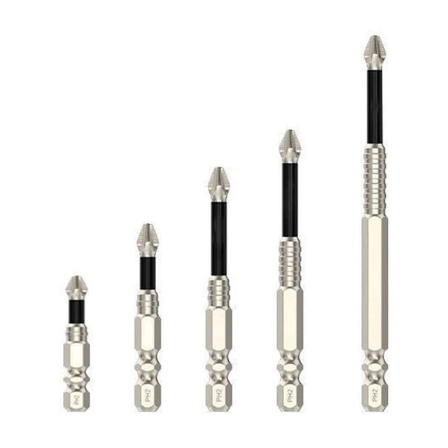 Lttoisl® Anti Slip PH2 Impact Driver Bit Set Upgraded Magnetic Tools Screwdriver N0P1-5pcsa-