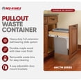 thumbnail image 2 of Rev-A-Shelf Top Mount Single Pullout Trash Can w/ Reduced Depth, 35 Qt, 4WCTM-1516DM-1, 2 of 11
